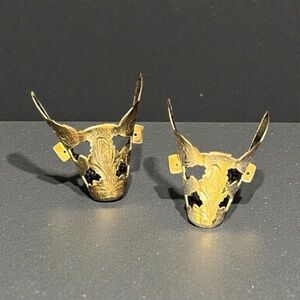 Vintage silver flat boot tips